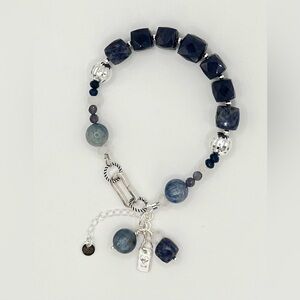 Genuine Lolite, Kyanite & Moonstone in Sterling Silver (earrings sold sep)